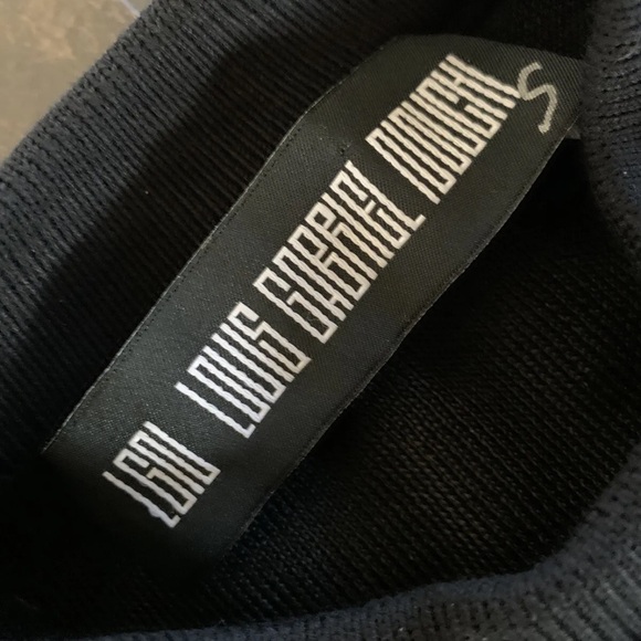 NWOT LGN Louis Gabriel Nouchi PULL JACQUARD EFFET SUEUR Black Sweater Sz S $495 - Picture 8 of 16